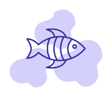 balığı web simge vektör çizim