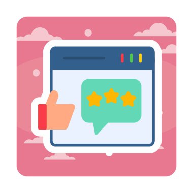  düz geribildirim simgesi vektör çizimi tasarımı