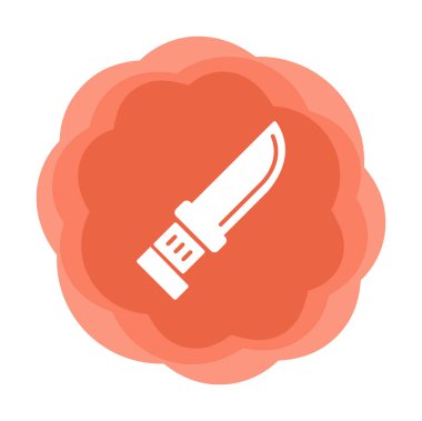 Beyaz arkaplanda izole edilmiş bıçak vektör simgesi 