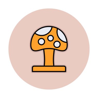 İzole edilmiş arkaplanda mantar simgesi