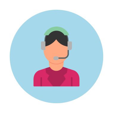 Vektör olarak Müşteri Hizmetleri Ajanı simgesi. logotype