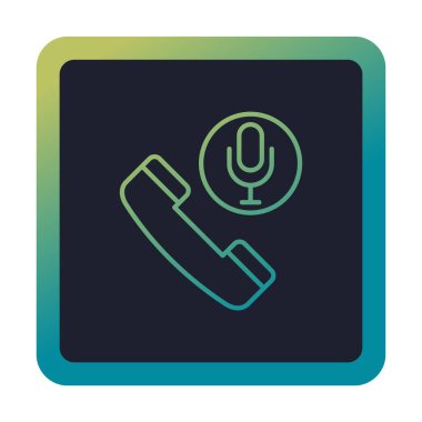 Basit Arama Kaydı simgesi, vektör illüstrasyonu