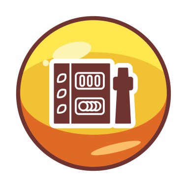 Basit Japon Bento kutusu simgesi, vektör illüstrasyonu