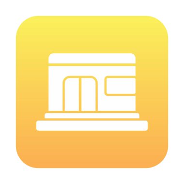 Sığınak düz ikon vektör çizimi