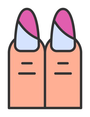 iki çivi web simgesi, vektör illüstrasyonu 