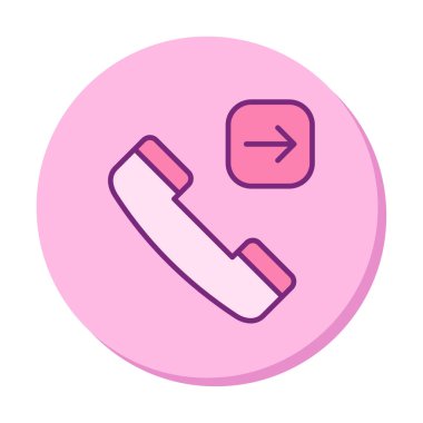 Düz telefon simgesi vektör illüstrasyonu 