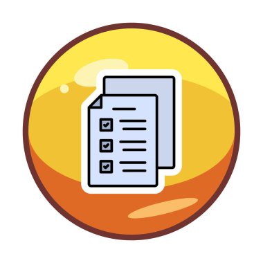 Sınav simgesi vektör illüstrasyonu 