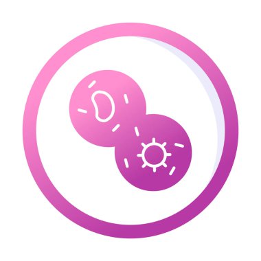 Mitoz web simgesi, vektör illüstrasyonu