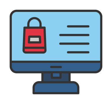 ekran simgesi, vektör illüstrasyonunu izle