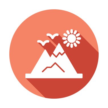 dağ simgesinin vektör illüstrasyonu