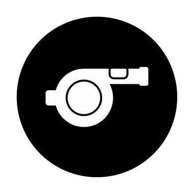 düz Whistle simgesi vektörü, illüstrasyon tasarımı