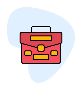 Çanta. Web simgesi basit illüstrasyon  