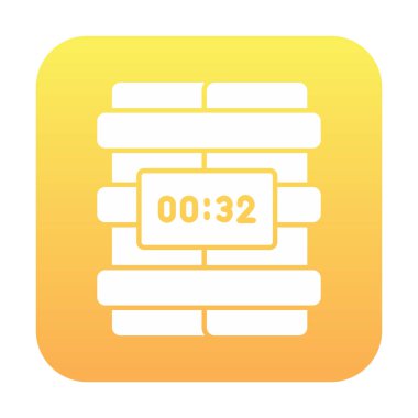 Zaman bombası ikonu vektör illüstrasyonu.