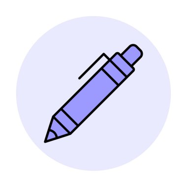 Kalem simgesi, vektör illüstrasyonu. düz tasarım biçimi 