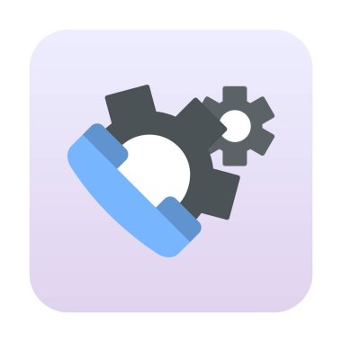 Basit Çağrı Ayarları simgesi, vektör illüstrasyonu