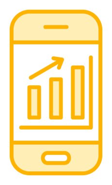 akıllı telefon ekran vektör simgeleri üzerinde analiz