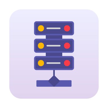 Ağ sunucu simgesinin vektör illüstrasyonu 