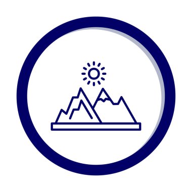 dağ simgesinin vektör illüstrasyonu