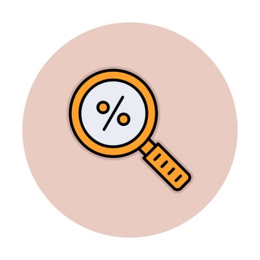 İndirimli Arama ikonu vektör illüstrasyonu