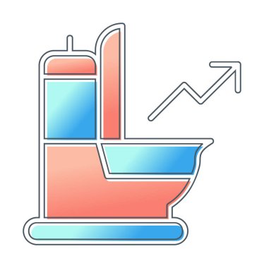 Ok simgesi vektör illüstrasyonlu idrar 