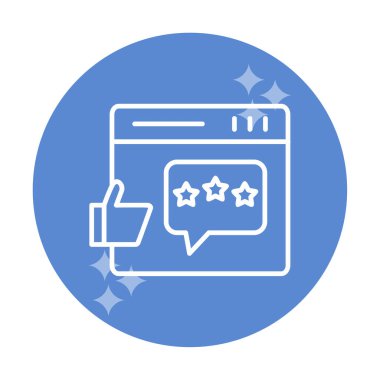  düz geribildirim simgesi vektör çizimi tasarımı