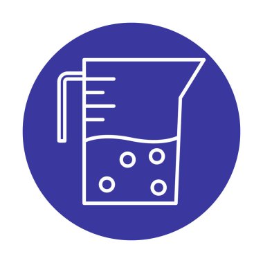 Beaker modern simgesinin vektör illüstrasyonu                          