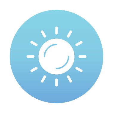 Güneş düz simge vektör çizim