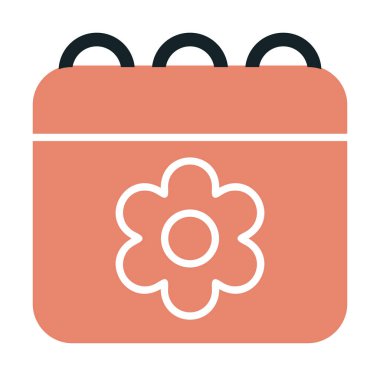 Sakura tarih simgesi, vektör çizimi 