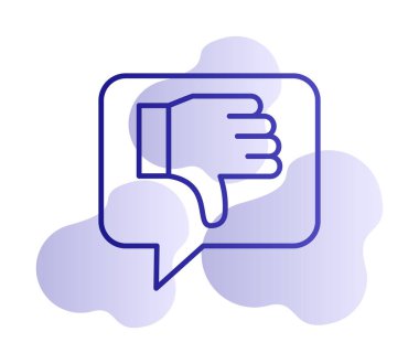 Hoşlanmıyorum. Web simgesi basit illüstrasyon 