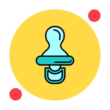 Bebek emziği çizgisi simgesi. doğrusal tasarım.