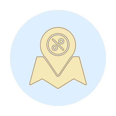 konum pin simgesi, vektör illüstrasyonu basit tasarım