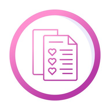 Dilek listesi. Web simgesi basit illüstrasyon 