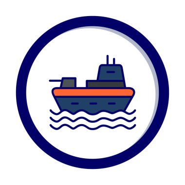 Gemi simgesi, vektör illüstrasyonu