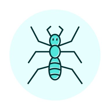 Karınca. Web simgesi basit illüstrasyon