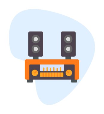 renk çizgisi ses hoparlörleri vektör çizimi 