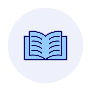 Basit düz ağ Açık Kitap simgesi  