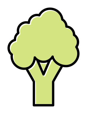 brokoli web simgesi, vektör illüstrasyonu  