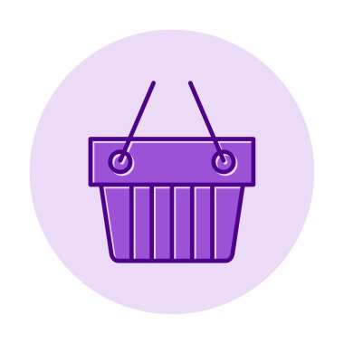 Alışveriş arabası ikon vektör illüstrasyonu 