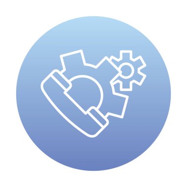 Basit Çağrı Ayarları simgesi, vektör illüstrasyonu