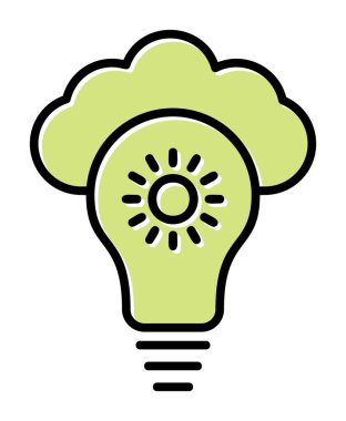 Basit Bulut vektör simgesi. 