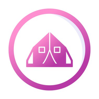 çadır simgesi, vektör çizimi  