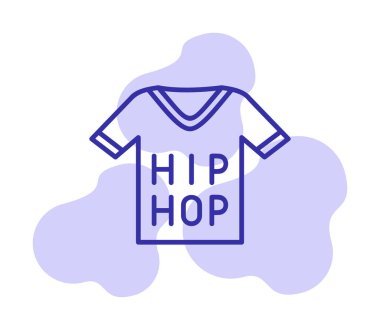 Hip hop metniyle Jersey, vektör illüstrasyonu  