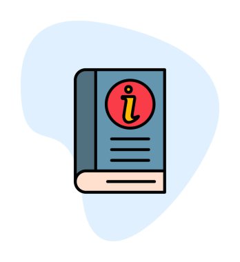 Bilgi Defteri simgesi. dosya simgesi. vektör illüstrasyonu