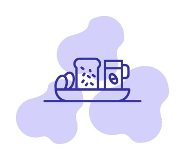 Gıda yassı simgesinin vektör illüstrasyonu