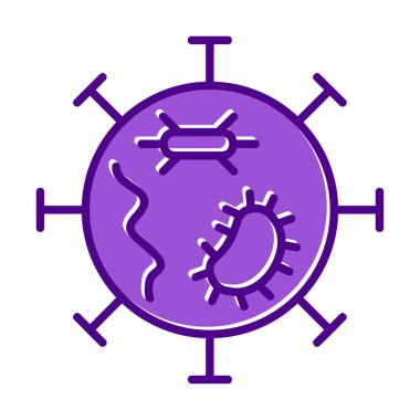 covid-19 parçacık işareti, vektör çizimi, virüs simgesi