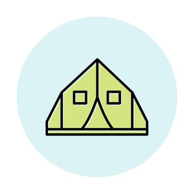 çadır simgesi, vektör çizimi  