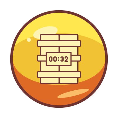 Zaman bombası ikonu vektör illüstrasyonu.