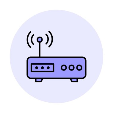 düz modem simgesi vektör illüstrasyon tasarımı