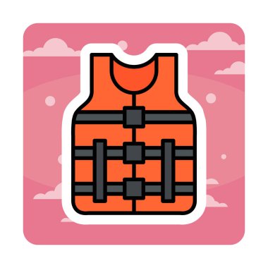 Emanet yelek kutsal kişilerin resmi, vektör çizim 