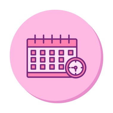 Takvim simgesi. Son teslim tarihi simgesi, vektör illüstrasyon tasarımı